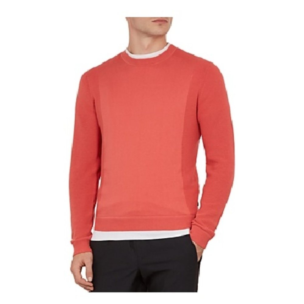 NWT Ted Baker London Men Trull Textured-Sleeve Sweater Light Orange Sz 2XL K364